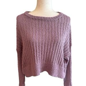 Altar'd State Ribbed Knit Sweater in Dusty Pink